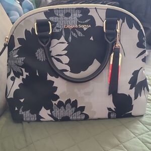 Emma & Sophia Black Floral Handbag